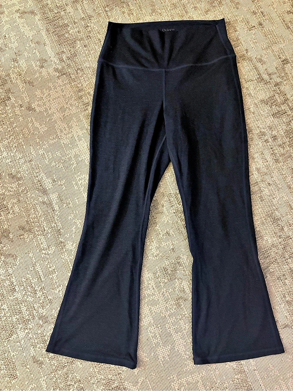 Quince Ultra-Form High-Rise Flared Pant Navy Blue Large